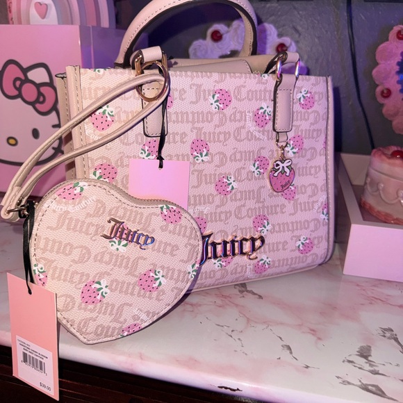 Juicy Couture Berry Sweet Mini Bag with Berry Sweet Coin Purse & Matching Wallet - Picture 6 of 12